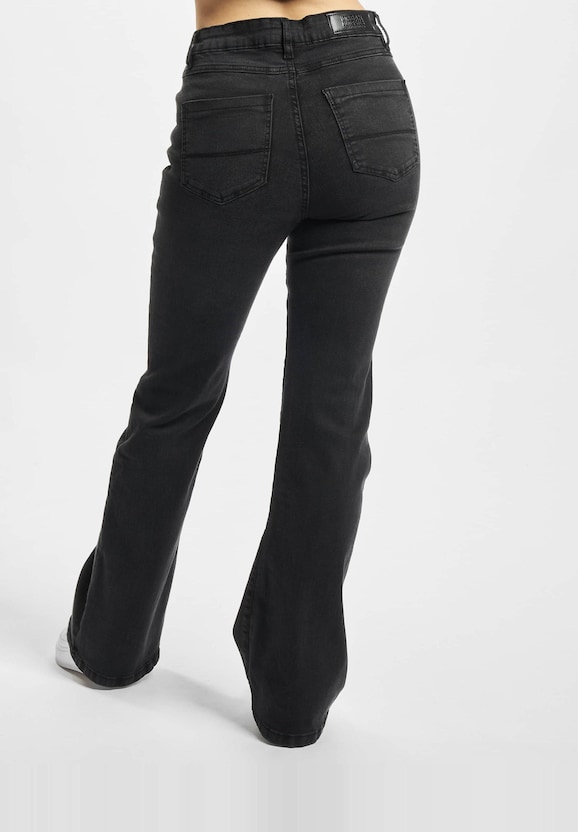 Ladies High Waist Flared Denim -0