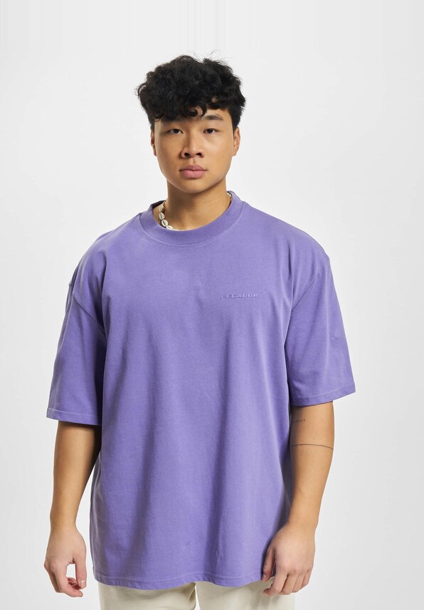 Logo Oversized Tee Vintage Washed Magic Violet Gum-1
