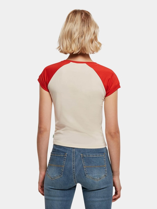 Ladies Organic Stretch Short Retro Baseball Tee-2