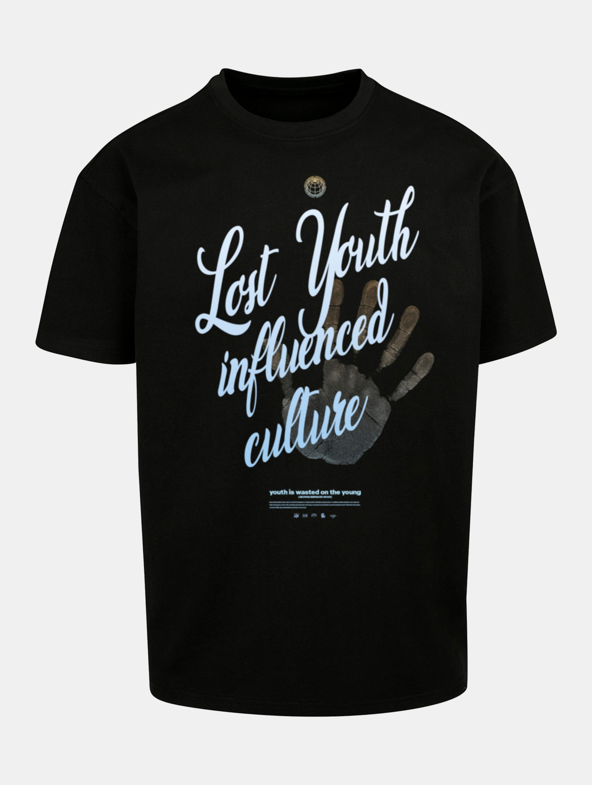 Lost Youth LY TEE- INFLUENCED V.1 Männer,Unisex op kleur zwart, Maat XXL