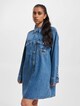 Calvin Klein Jeans Utility Pop-Over Shirt Kleid-0