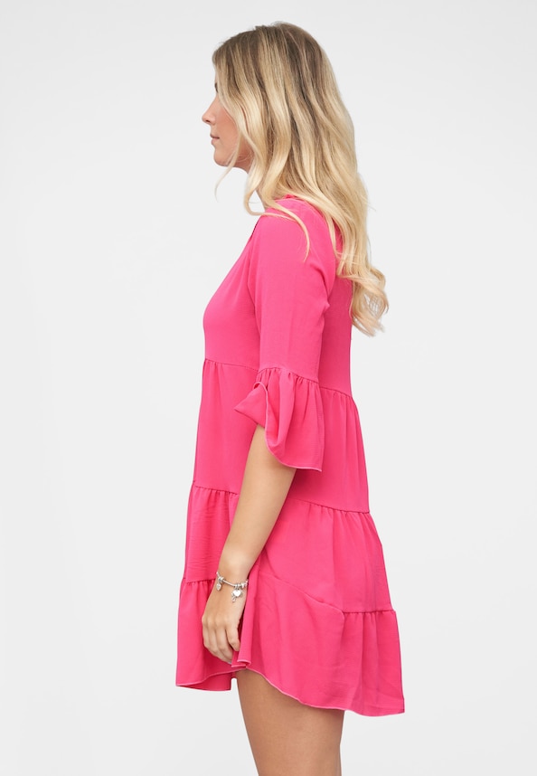 Cloud5ive Stufenkleid V-Neck Kragen-2