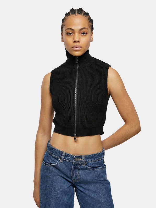 Urban Classics Short Knit Vest Cardigan-0