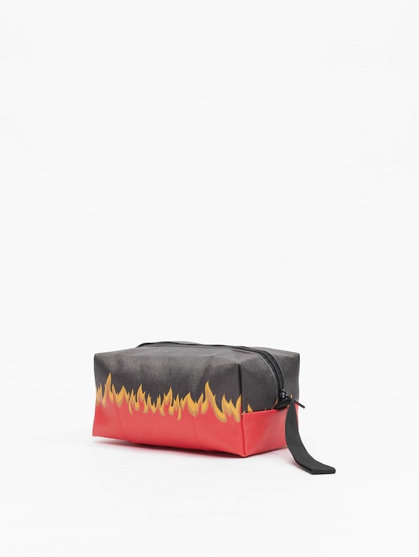 Flame Print Cosmetic Pouch-1