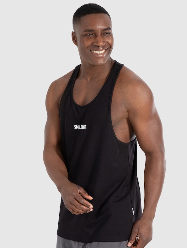 Smilodox Stringer Leno Modal Tank Tops-2