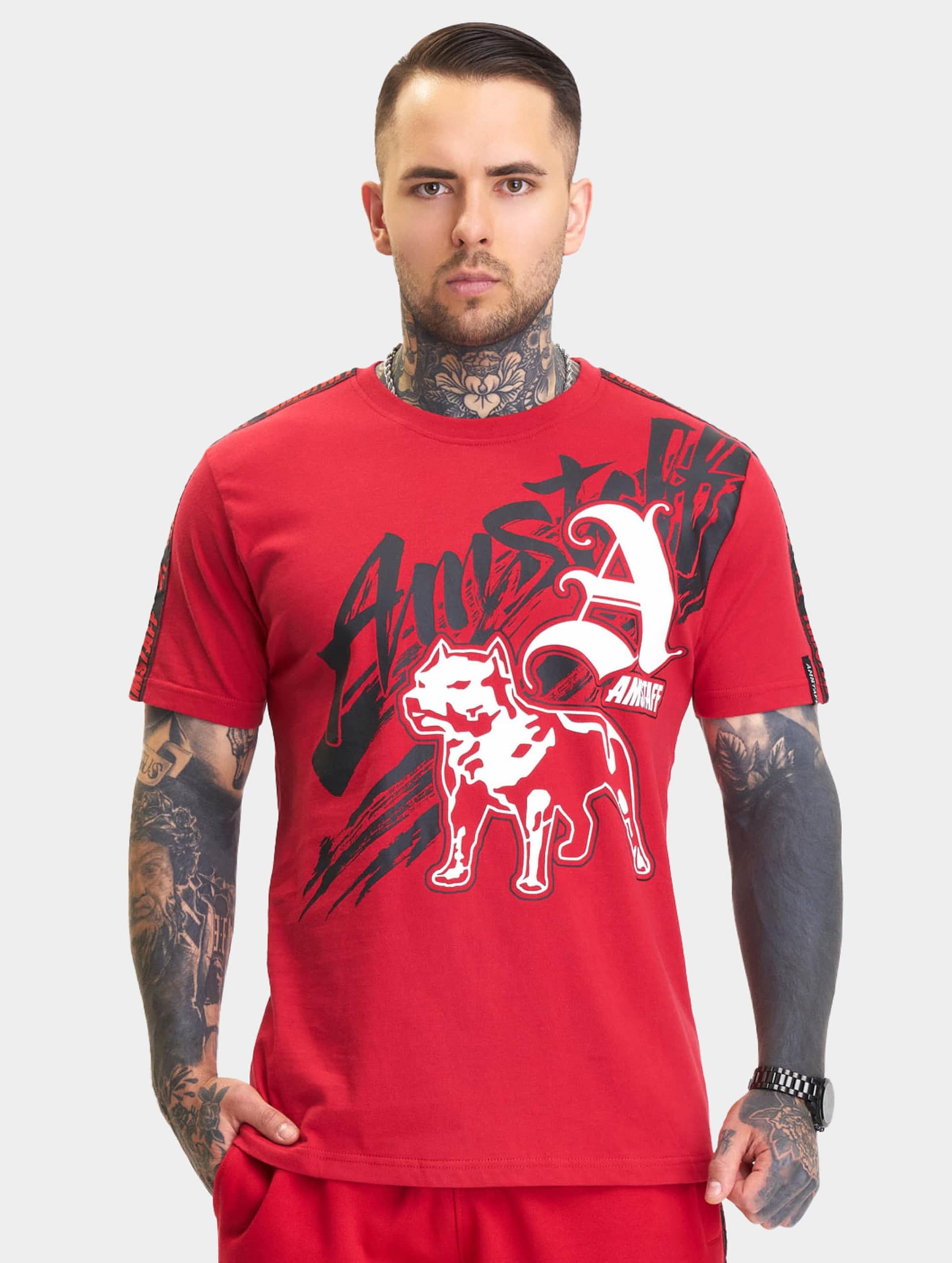 Amstaff Kronysos T-Shirt Mannen op kleur rood, Maat 3XL
