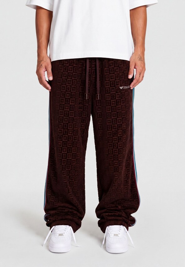 Velours Checkerboard Trackpants-0