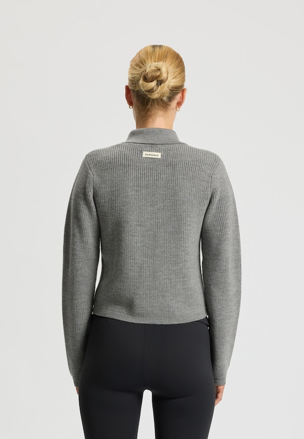 Wool Zip Cardigan Keep Me-1