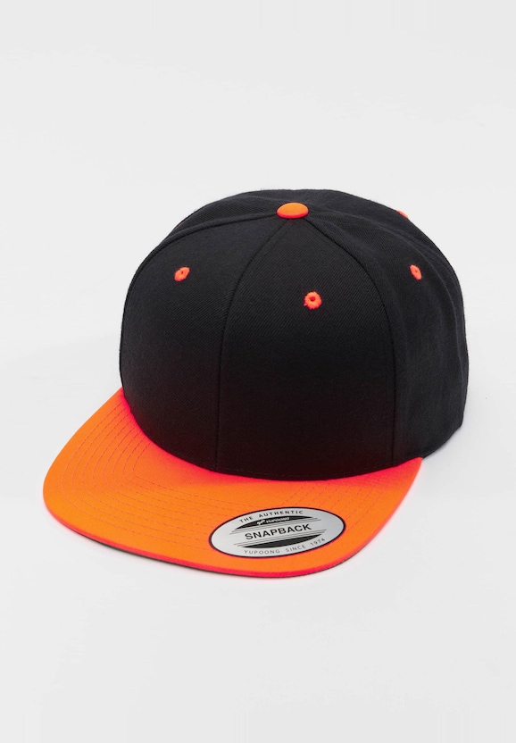 Flexfit Classic Two Tone Snapback Cap Black/Neon-0