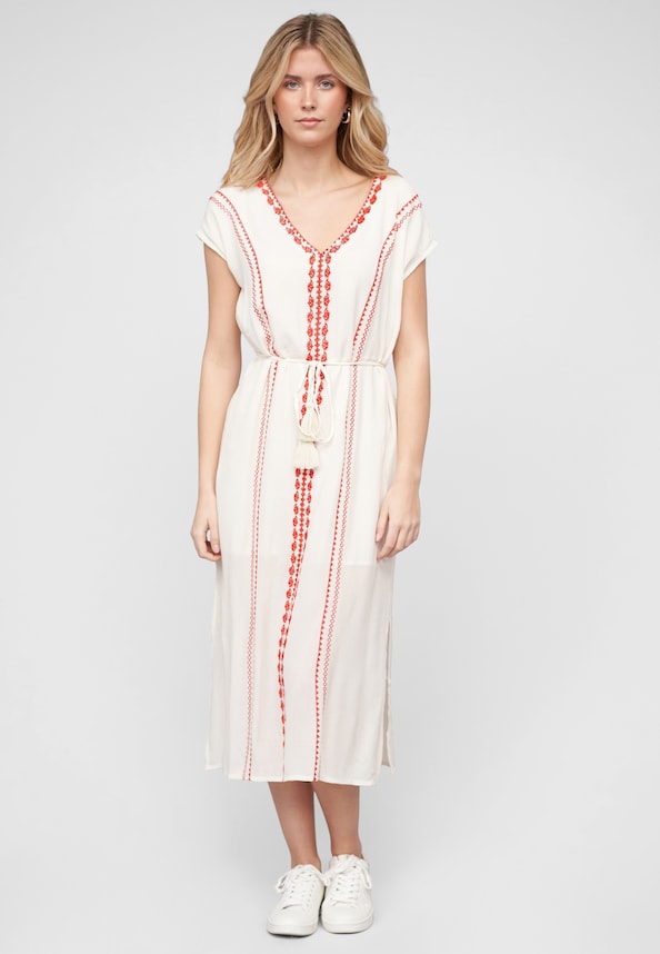 VIMICHELLE V-NECK MIDI DRESS/SU-4