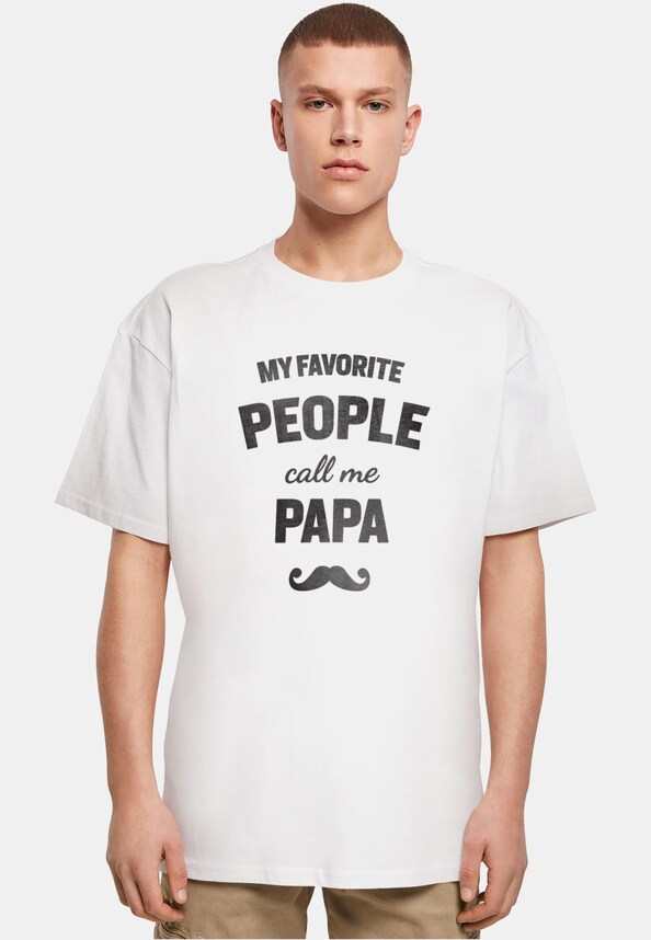 Fathers Day - My Favorite People Call Me Papa Heavy Oversize Tee-0