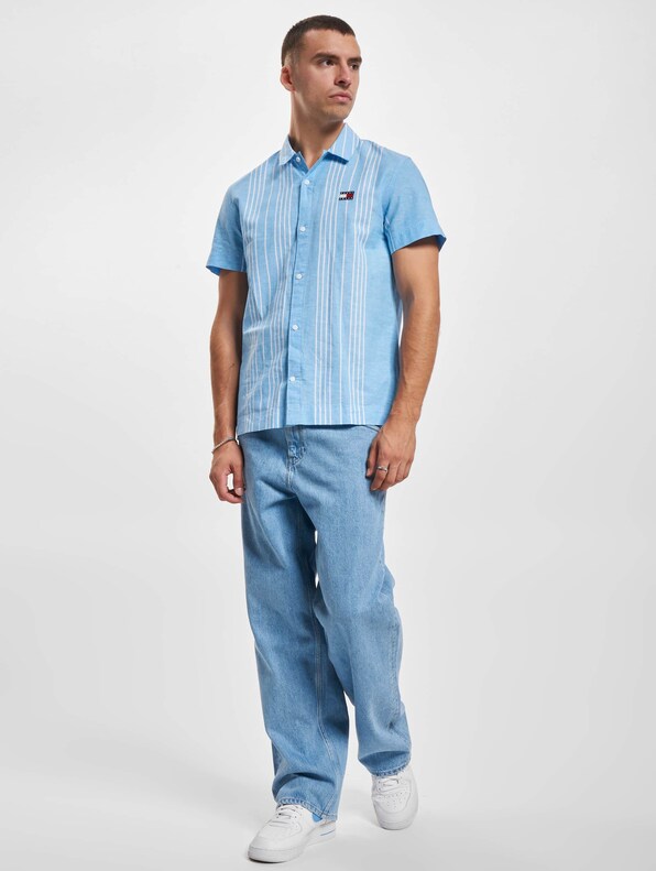 Tommy Jeans Clsc Linen Mini Stripe Kurzarmhemd-5