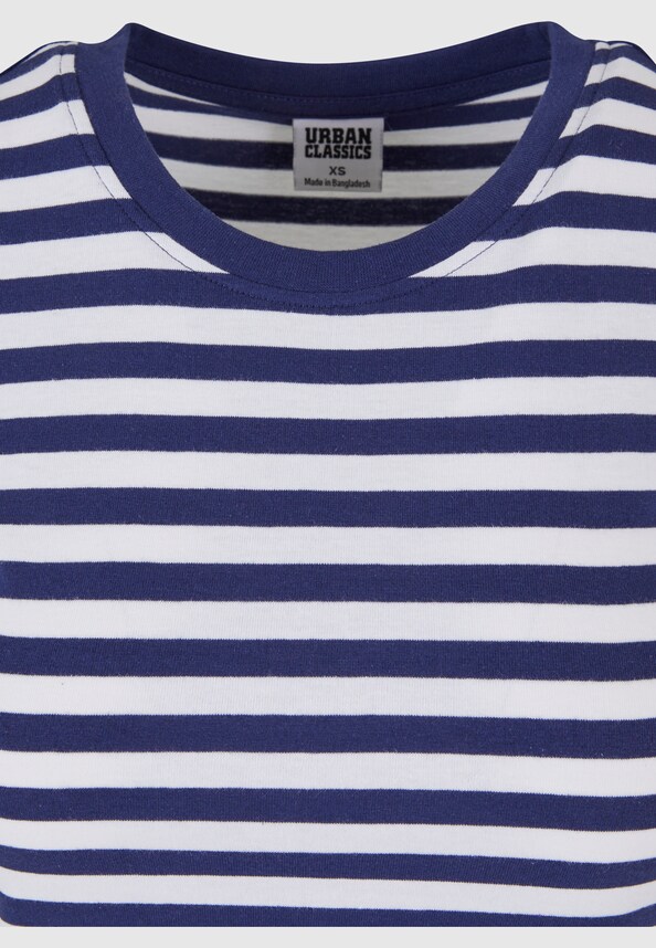 Ladies Short Striped Tee-5