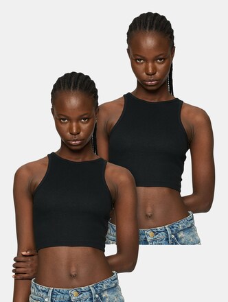 Ladies Organic Cropped Rib