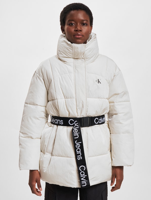 Calvin Klein Belted Long Puffer Jackets-2