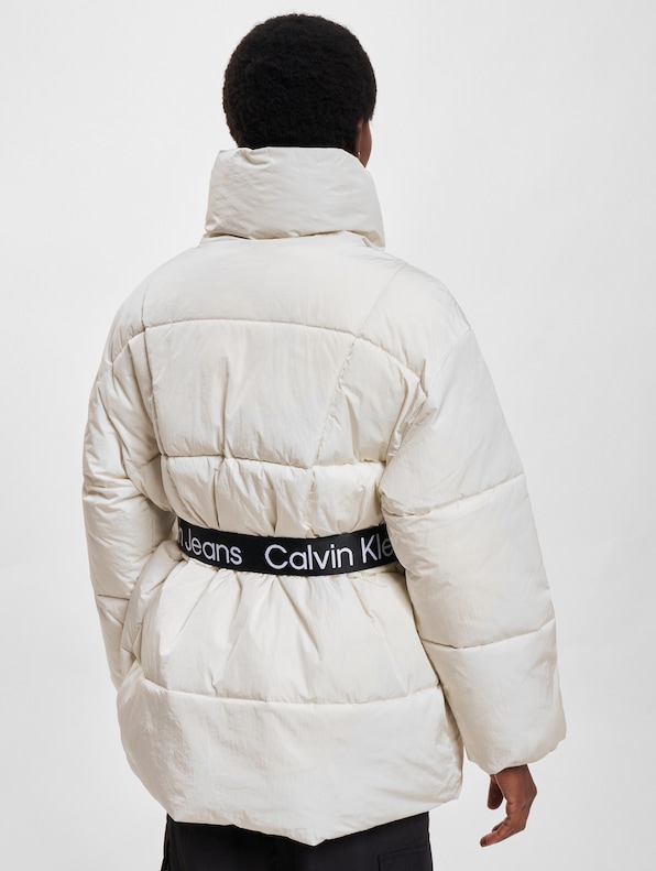 Calvin Klein Belted Long Puffer Jackets-1