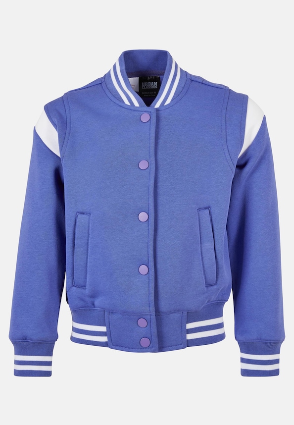 Girls Inset College Sweat Jacket-2