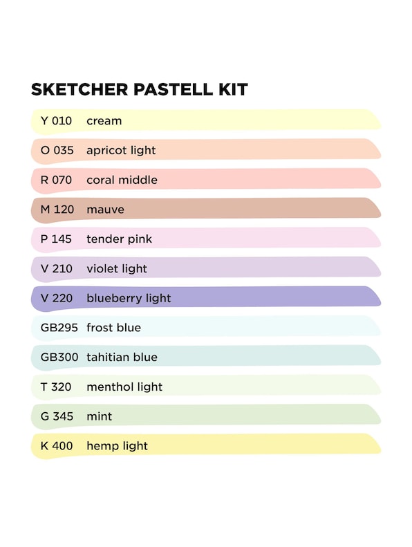 Sketcher Set 12pcs Pastel Kit-2