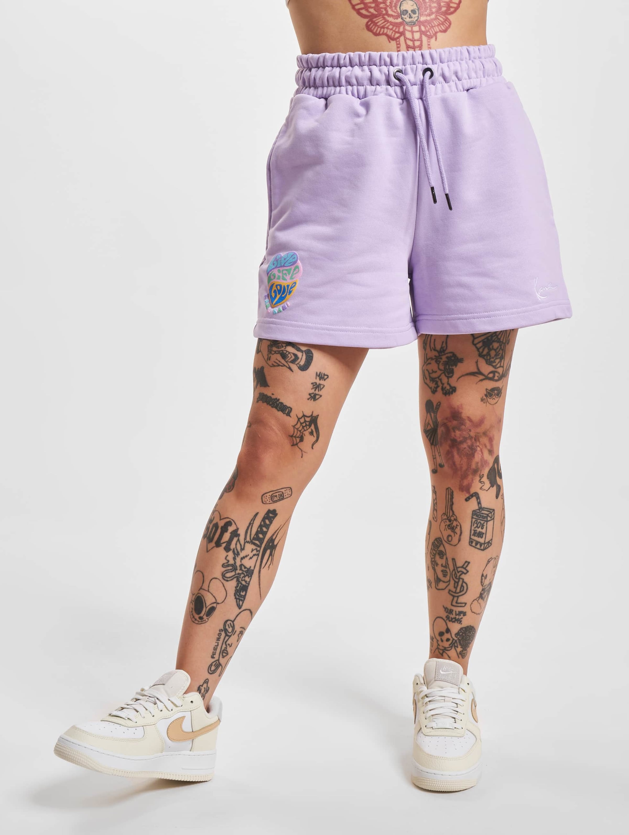 Karl Kani KW232-030-1 KK Small Signature Shorts Vrouwen op kleur violet, Maat XXS