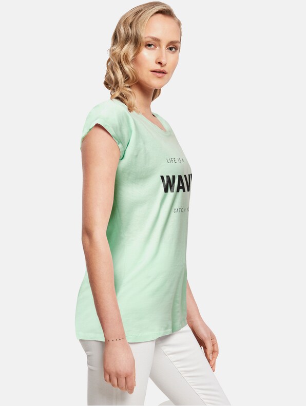 Ladies Summer - Life is a wave T-Shirt-3