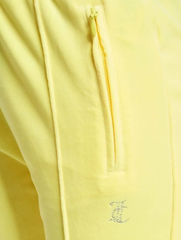 Velour Track Pants With Diamante Branding-3