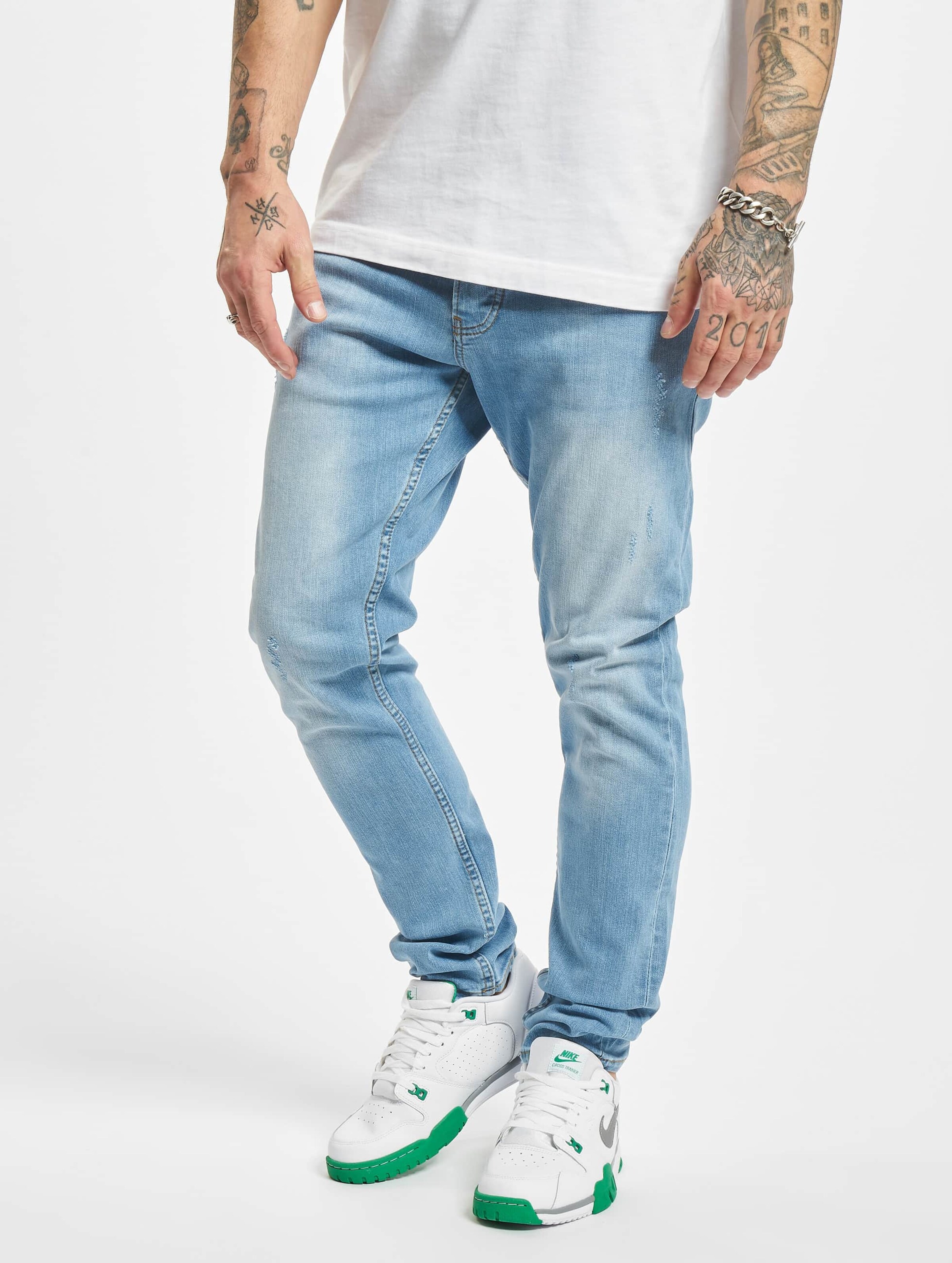 2Y Michel Skinny Jeans Mannen op kleur blauw, Maat 30