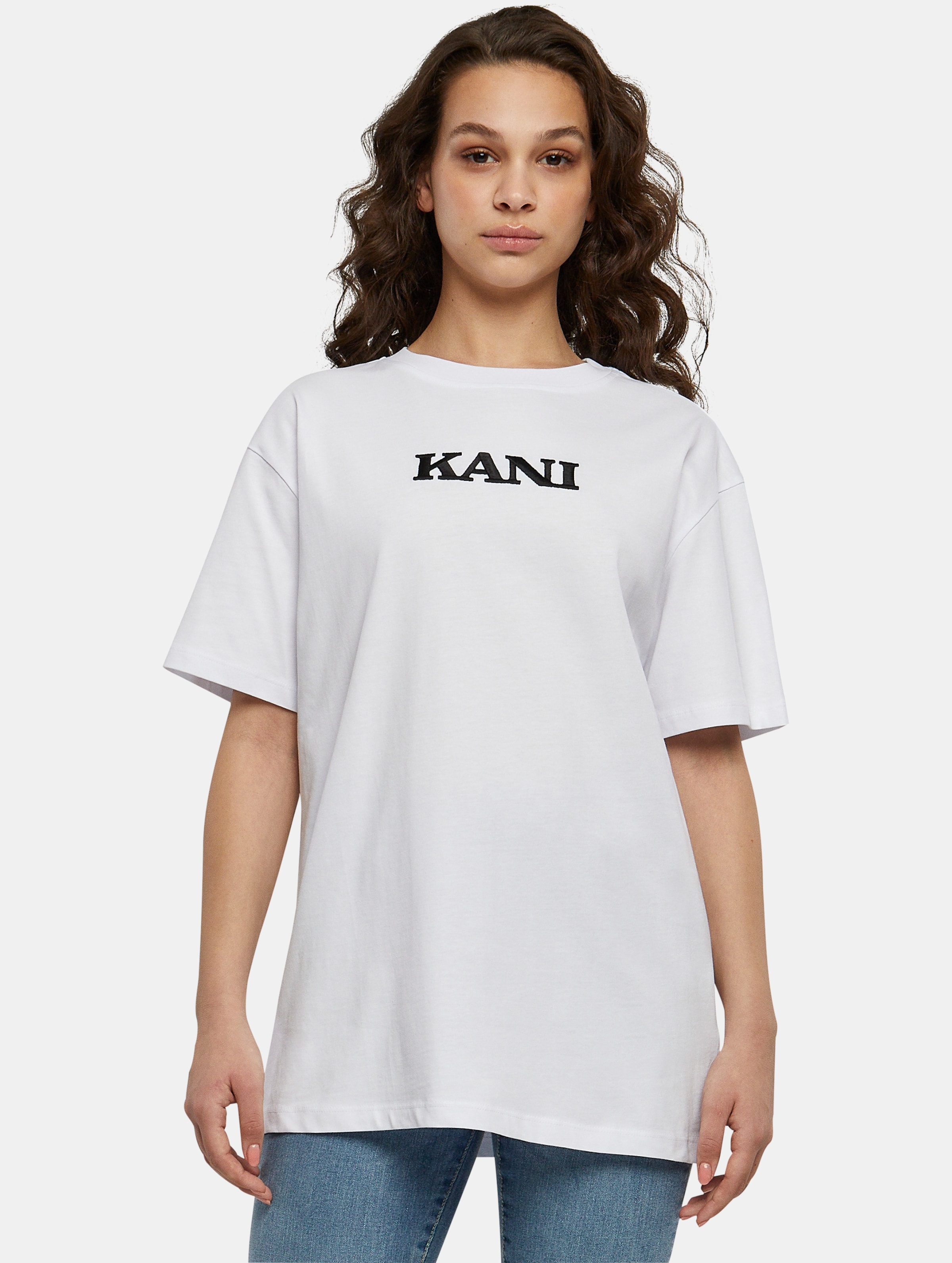 Karl Kani Small Retro OS Tee Vrouwen op kleur wit, Maat M