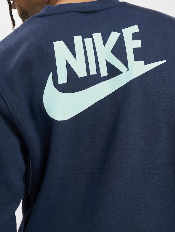 Nike NSW HBR C Crew Sweatshirt Midnight Navy/Mint-4