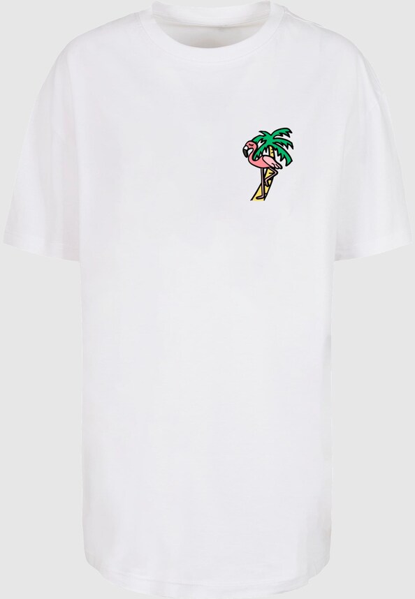 Ladies Flamingo Oversized Boyfriend Tee-2