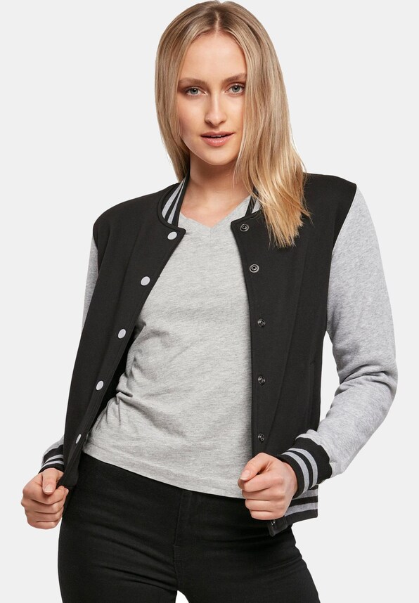 Ladies Sweat College Jacket-0