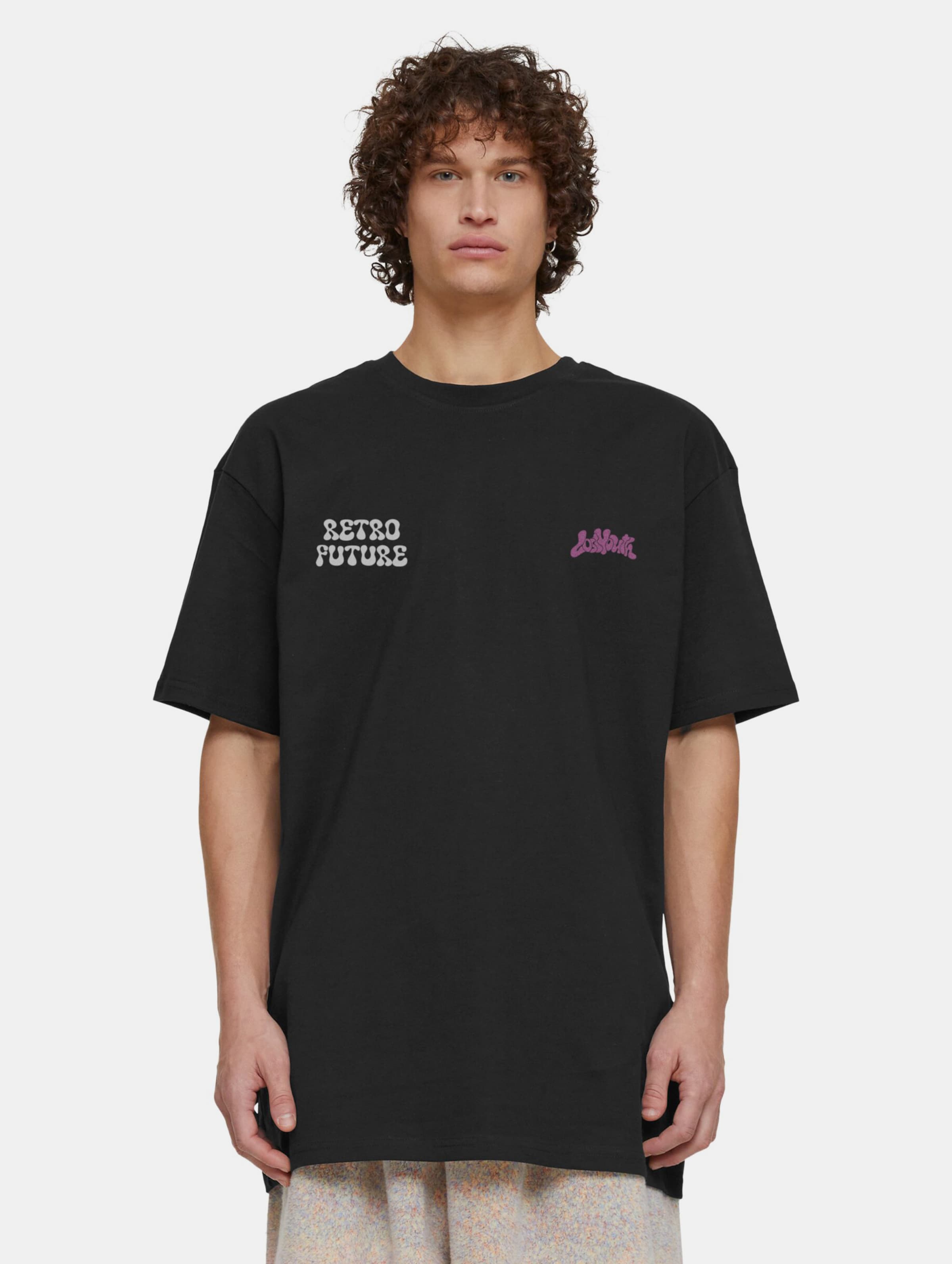 Lost Youth Blurry Blossom T-Shirts Männer,Unisex op kleur zwart, Maat M
