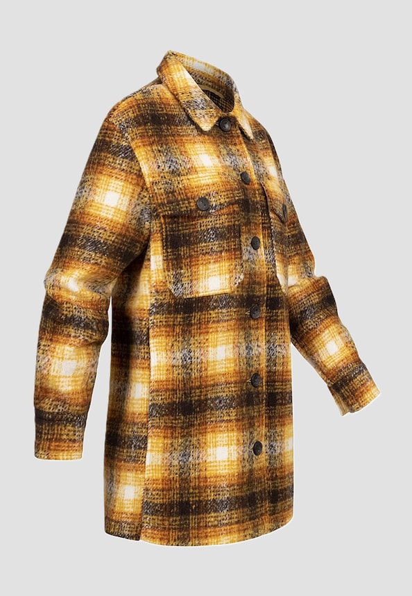 Only Allison Check Shacket Coats-1