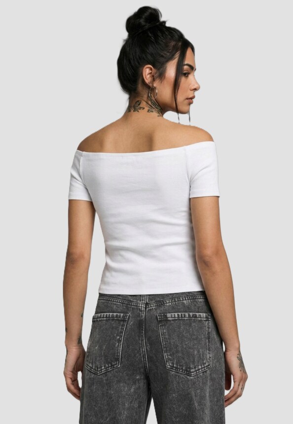 Ladies Essentials Off Shoulder Rib-1