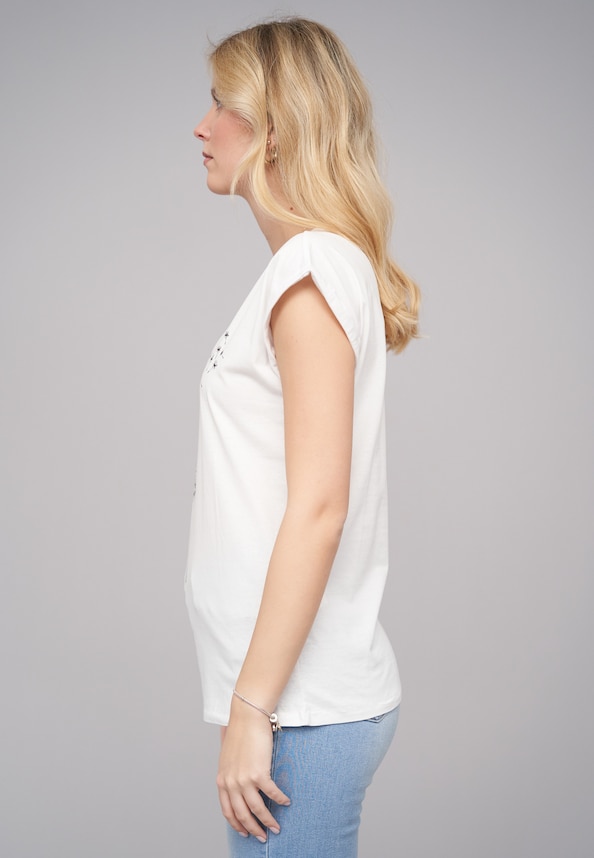 Ladies 77 Pusteblume White Tee-2