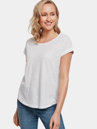 Build Your Brand Ladies Long Slub T-Shirt