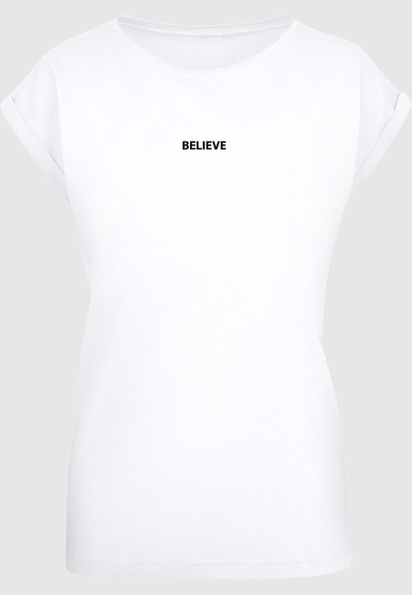 Ladies Believe Front Extended Shoulder Tee-4