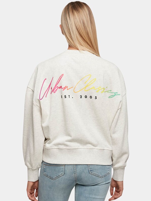 Ladies Oversized Rainbow Crewneck-1