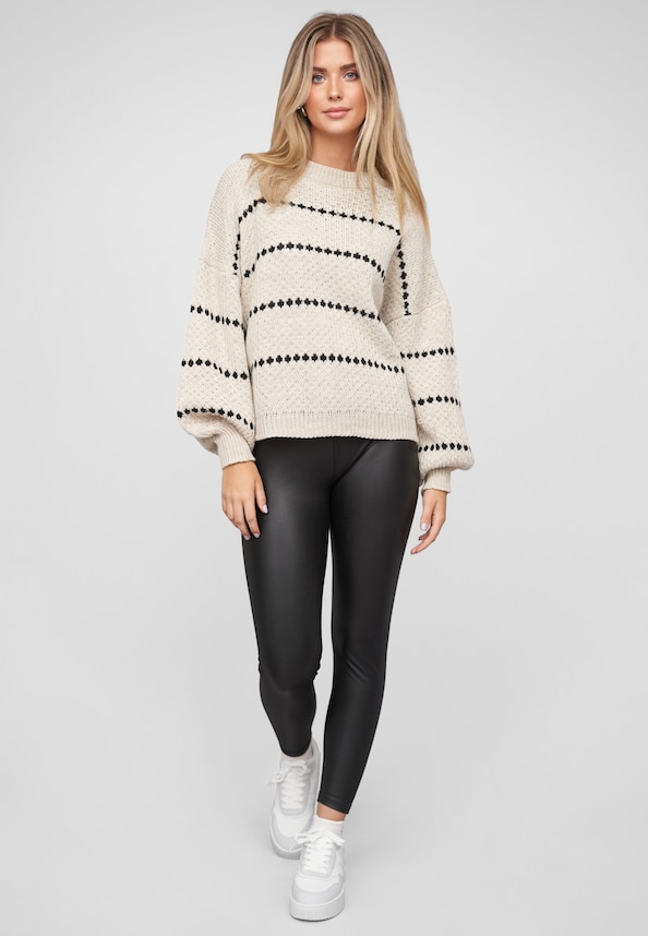 Knit Sweater with stripes-4