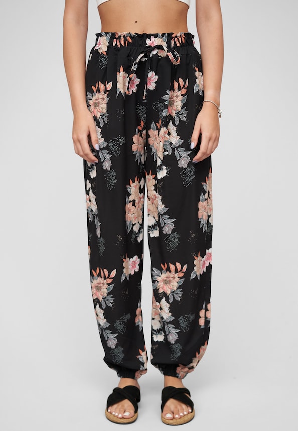 Pants with aop flower print-0