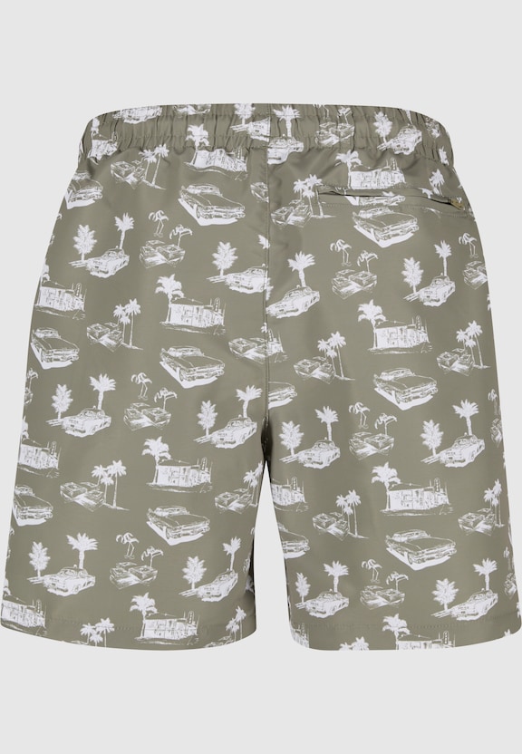 Pattern Swim Shorts-4