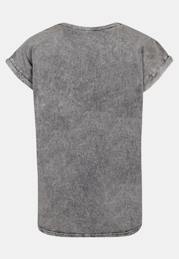 Ladies Chicago Wording - Acid Washed T-Shirt-1