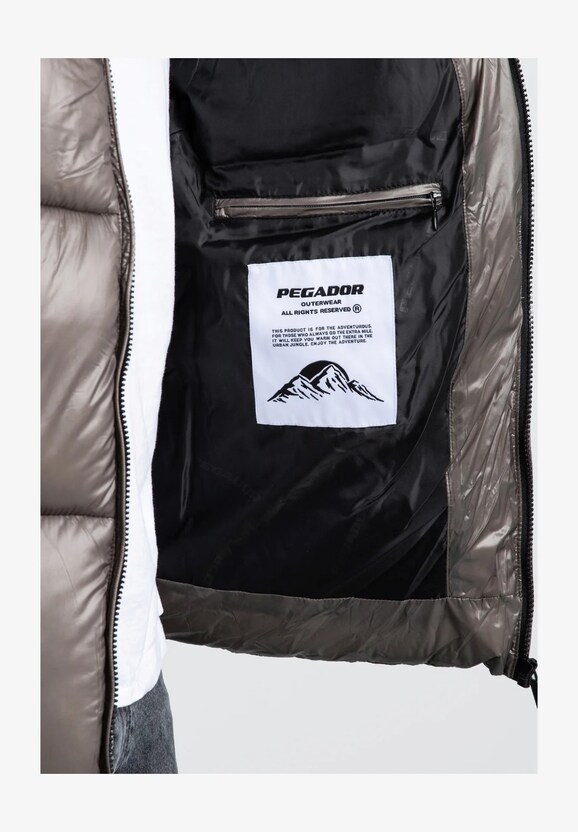 PEGADOR Solin Light Glossy Puffer Jackets-3