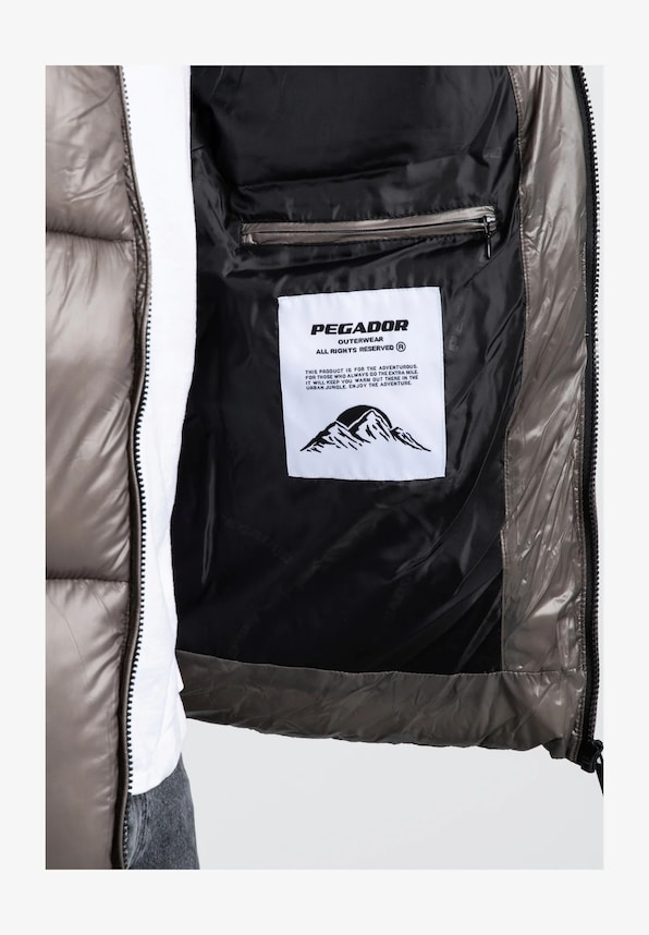PEGADOR Solin Light Glossy Puffer Jackets-3