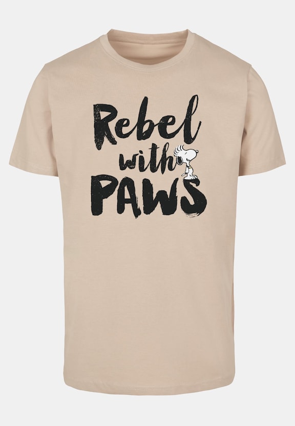 Peanuts - Rebel with paws T-Shirt Round Neck-4