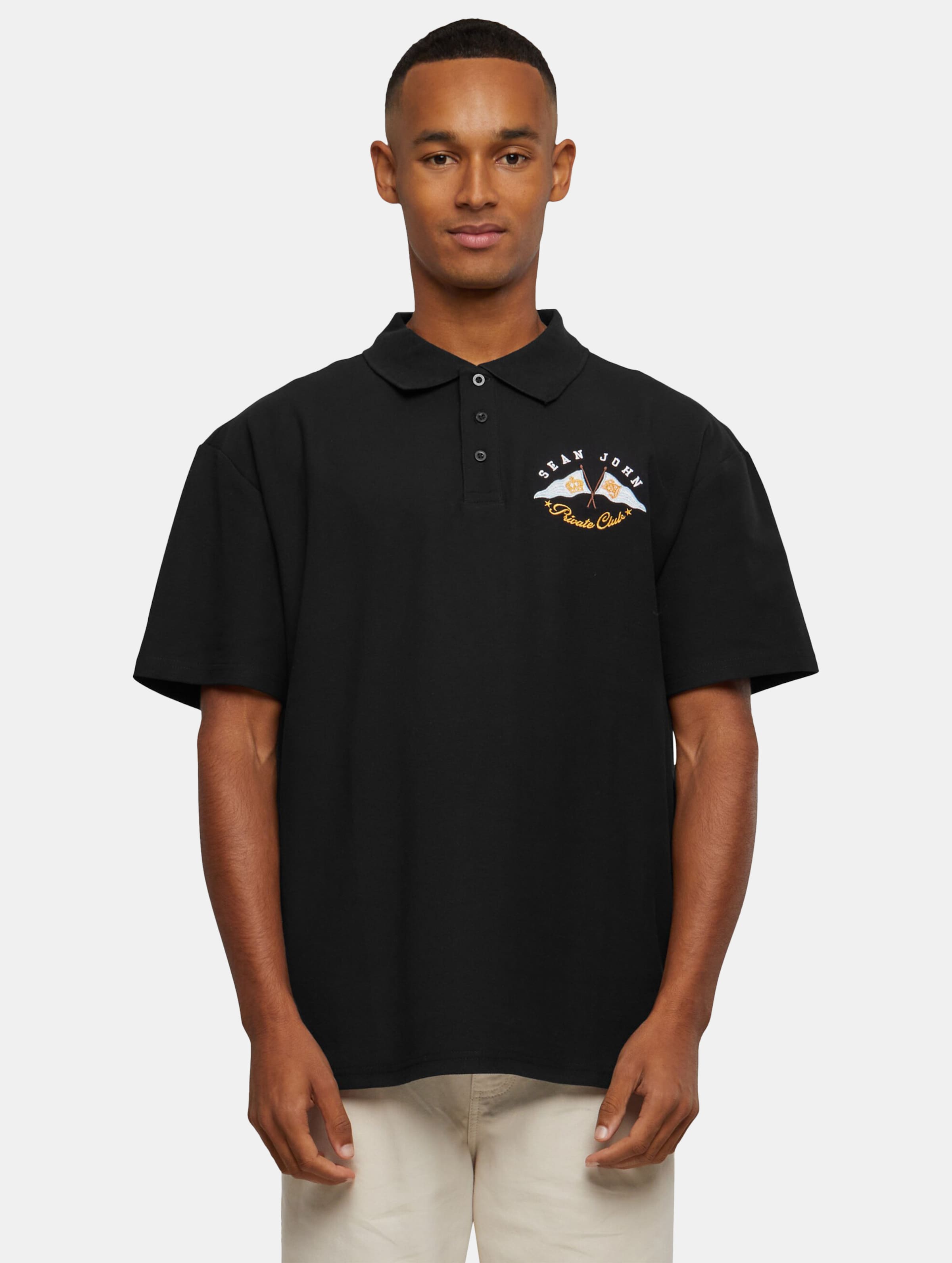 Sean John JM232-020-01 SJ Yacht Club Polo Shirt Männer,Unisex op kleur zwart, Maat XL