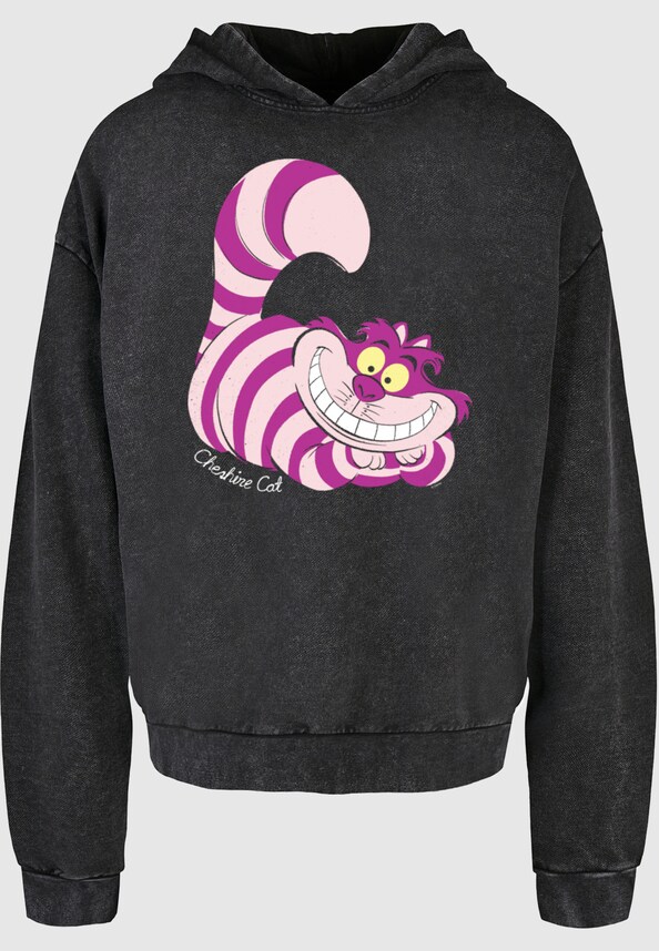 Alice in Wonderland - Cheshire Cat Colour Acid Washed Oversize Hoody-2