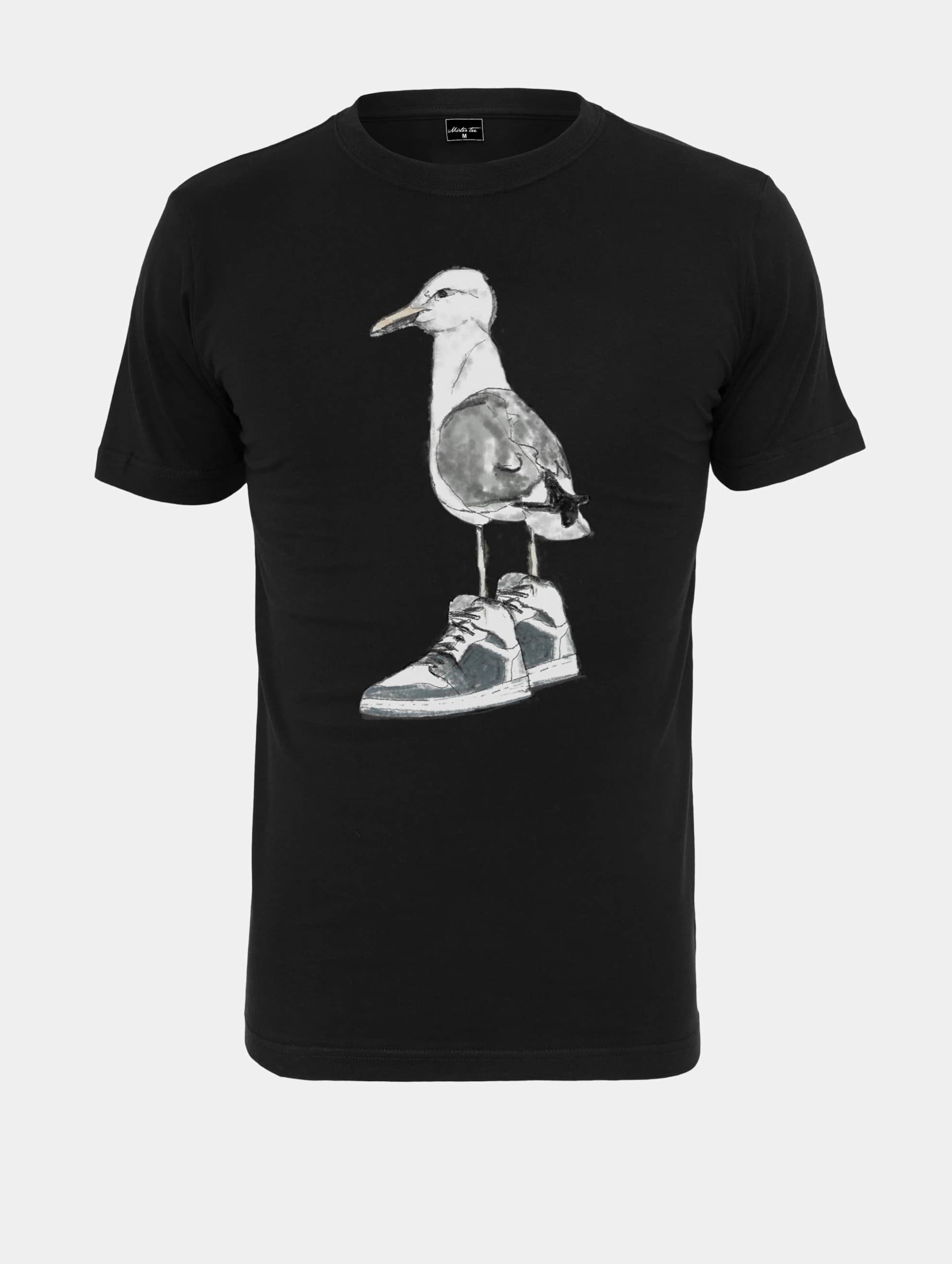 Mister Tee Heren Tshirt -XL- Seagull Sneakers Zwart