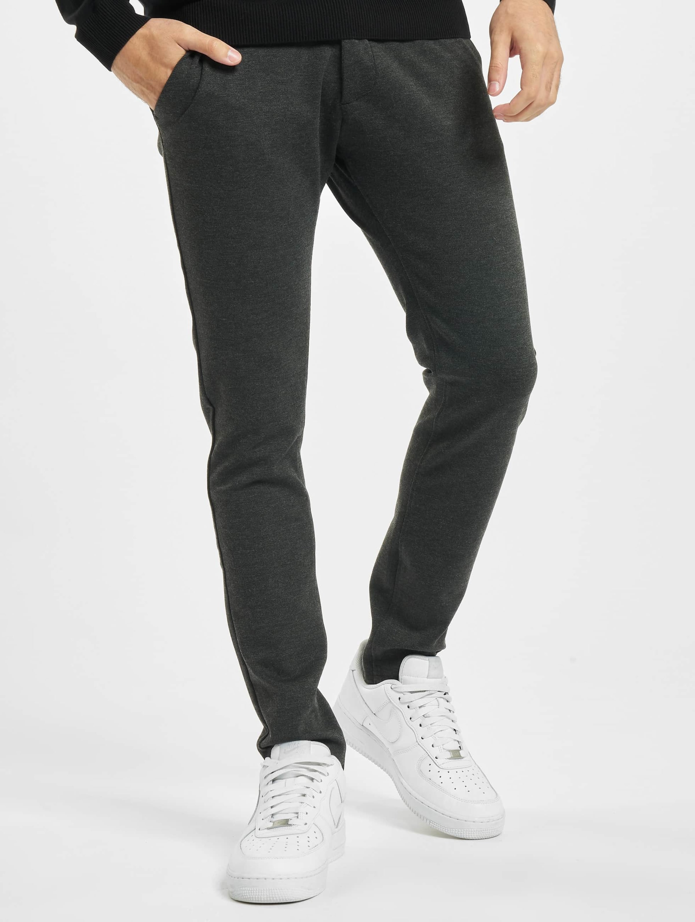 Denim Project Ponte Roma Plain Skinny Jeans Dark Grey Mannen op kleur grijs, Maat W30_L30