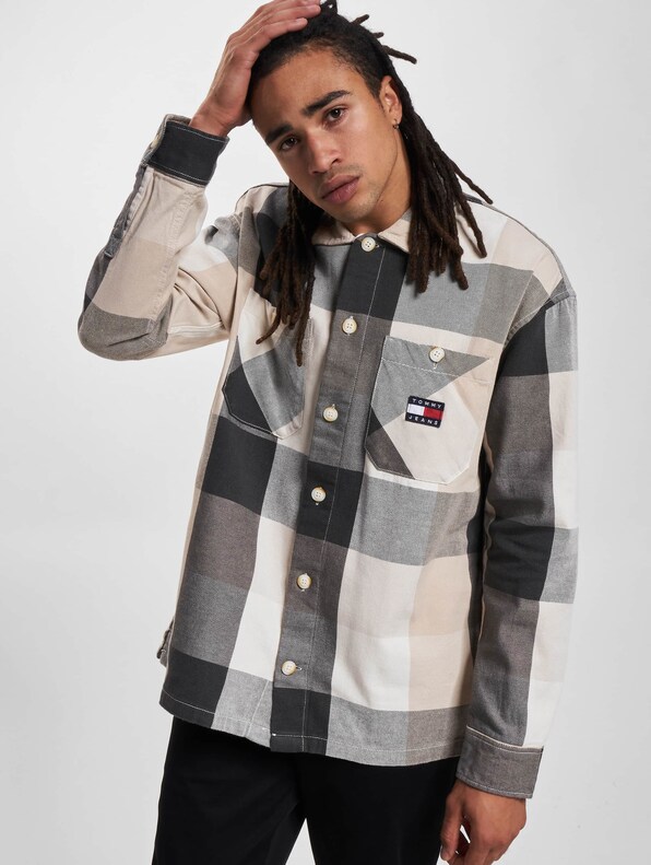 Tommy Jeans Bold Check Overshirt Langarmhemd-0