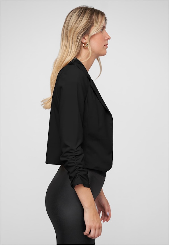 Short Blazer with ruched sleeves-3